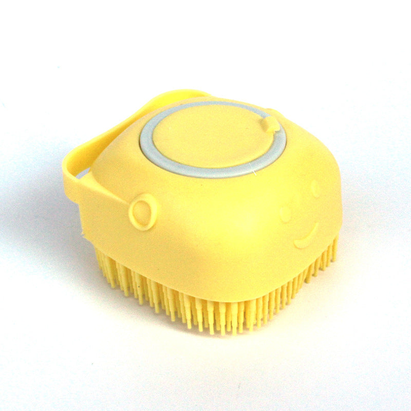 Silicone Pet Bath & Massage Gloves – 2-in-1 Grooming Brush with Shampoo Dispenser for Dogs & Cats