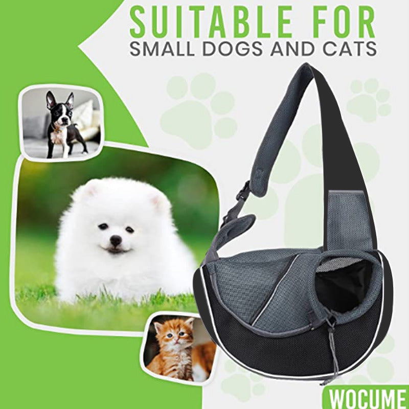Portable Crossbody Pet Carrier Bag – Outdoor Travel Sling for Cats & Small Dogs