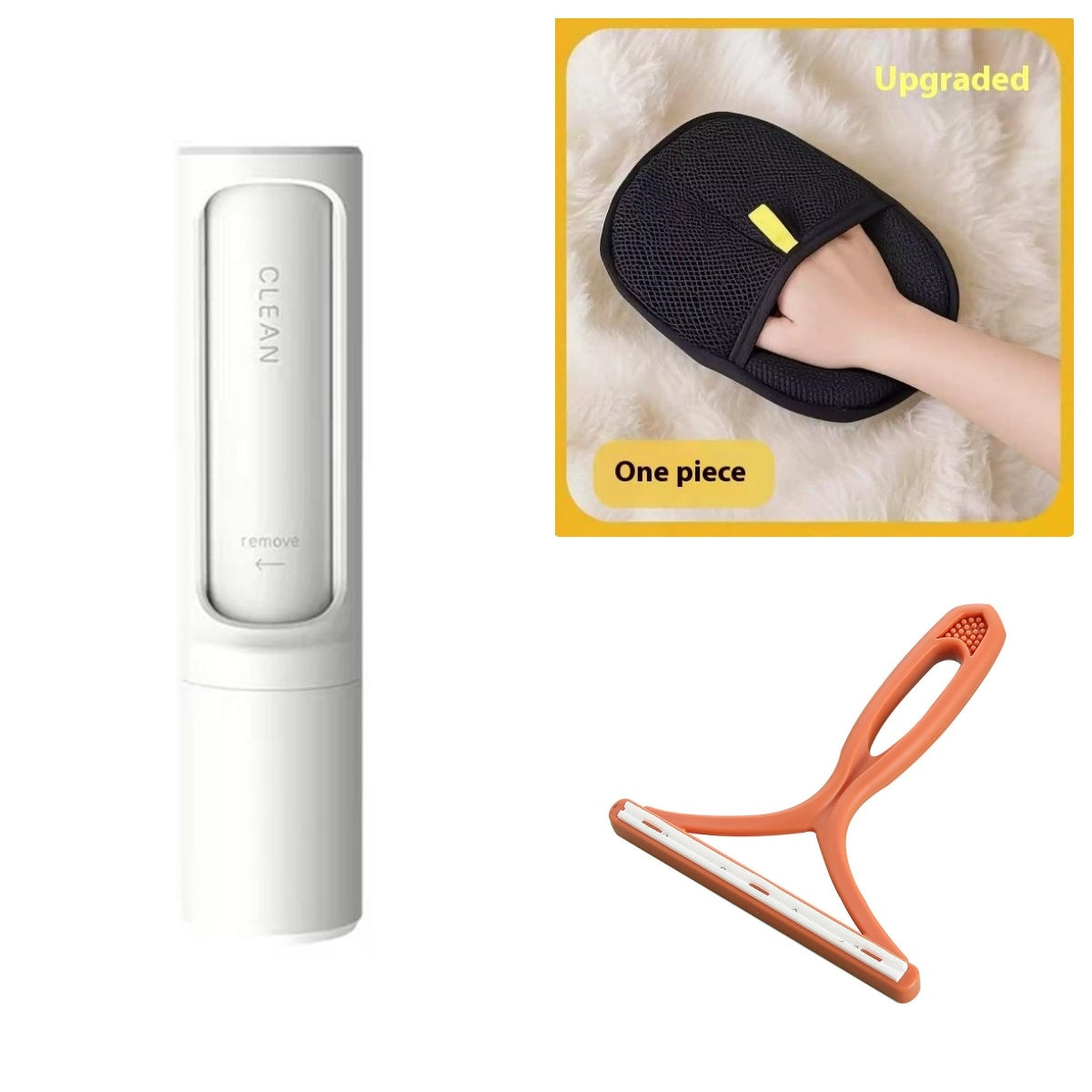 2-in-1 Reusable Pet Hair Remover – Self-Cleaning Lint Roller Brush for Dog & Cat Fur, Dust & Lint Removal
