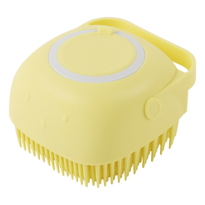 Silicone Pet Bath & Massage Gloves – 2-in-1 Grooming Brush with Shampoo Dispenser for Dogs & Cats