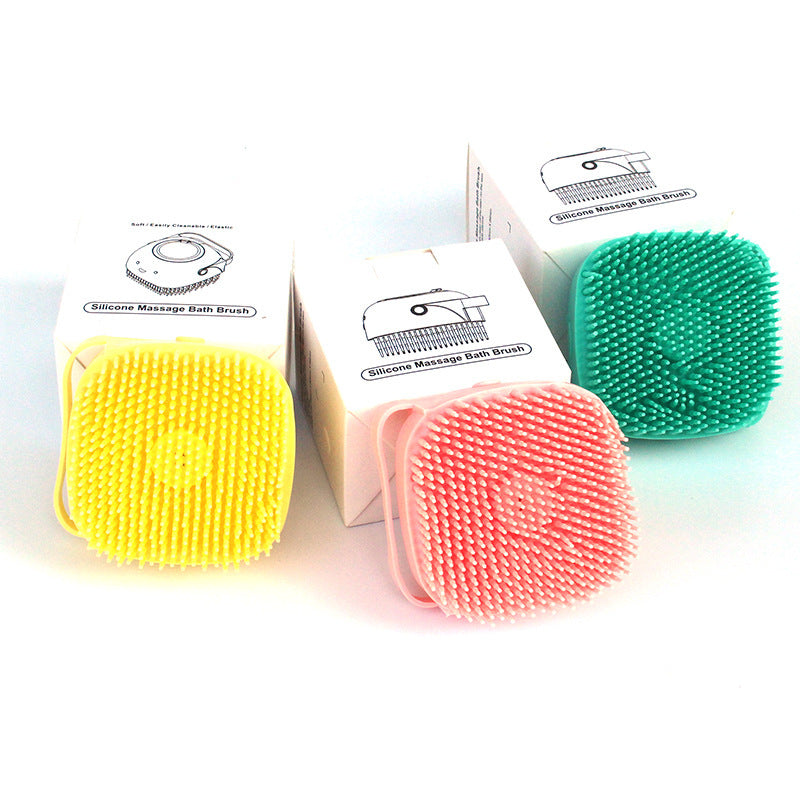 Silicone Pet Bath & Massage Gloves – 2-in-1 Grooming Brush with Shampoo Dispenser for Dogs & Cats