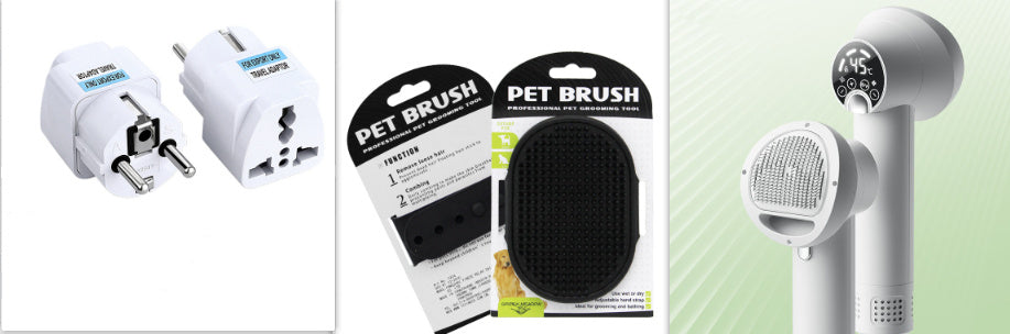 Smart Pet Hair Dryer – Quiet Blow Dryer & Grooming Comb for Dogs & Cats, Safe & Efficient Drying