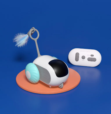 Remote Control Interactive Cat Toy Car – USB Charging, Self-Moving Smart Chaser for Indoor Play
