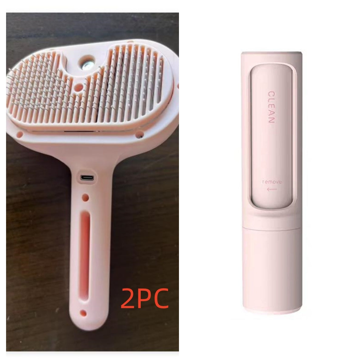 Self-Cleaning Pet Comb with Built-In Mist – Hair Remover & Grooming Brush for Dogs & Cats