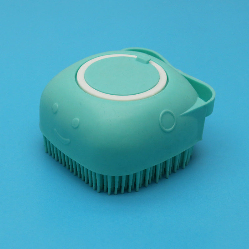Silicone Pet Bath & Massage Gloves – 2-in-1 Grooming Brush with Shampoo Dispenser for Dogs & Cats