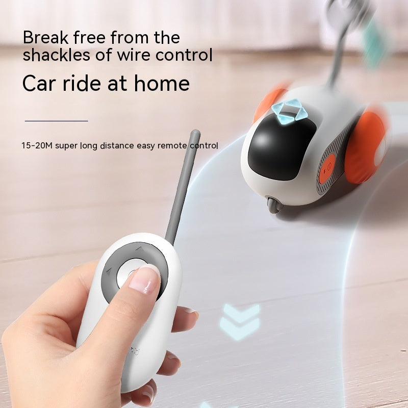 Remote Control Interactive Cat Toy Car – USB Charging, Self-Moving Smart Chaser for Indoor Play