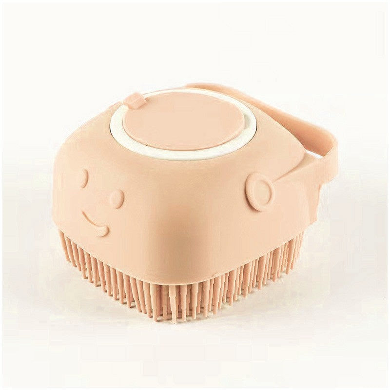 Silicone Pet Bath & Massage Gloves – 2-in-1 Grooming Brush with Shampoo Dispenser for Dogs & Cats