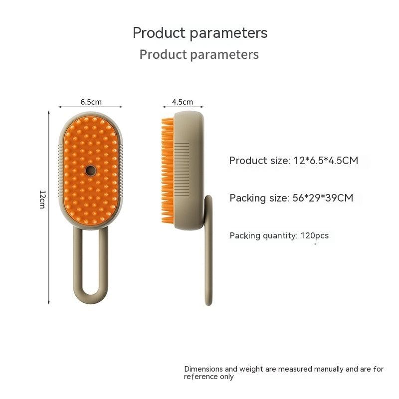 3-in-1 Electric Steam Pet Brush – Hair Removal, Massage & Grooming Comb for Cats & Dogs