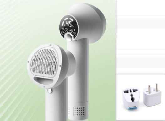 Smart Pet Hair Dryer – Quiet Blow Dryer & Grooming Comb for Dogs & Cats, Safe & Efficient Drying