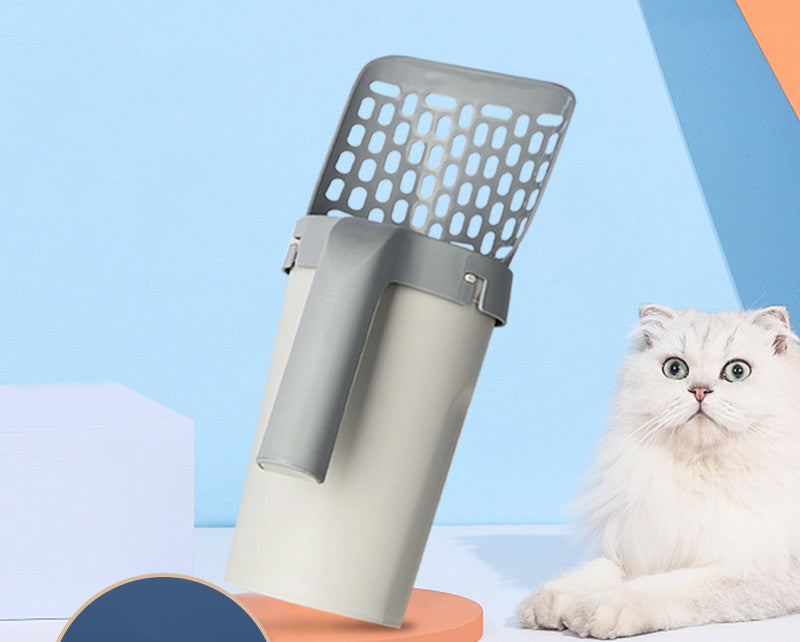 Cat Litter Scoop with Integrated Waste Storage Box – Lazy Shovel Set