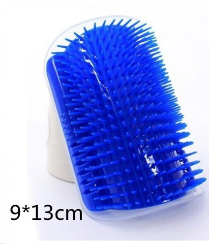 Cat Self-Grooming Wall Brush – Corner Rubbing Device with Catnip for Indoor Cats