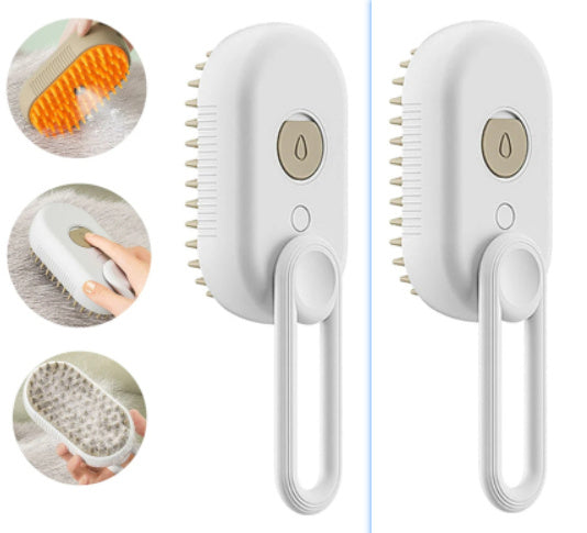 3-in-1 Electric Steam Pet Brush – Hair Removal, Massage & Grooming Comb for Cats & Dogs