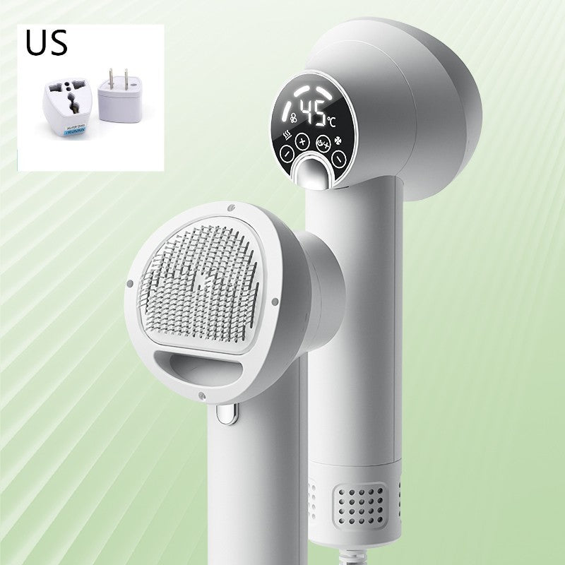 Smart Pet Hair Dryer – Quiet Blow Dryer & Grooming Comb for Dogs & Cats, Safe & Efficient Drying
