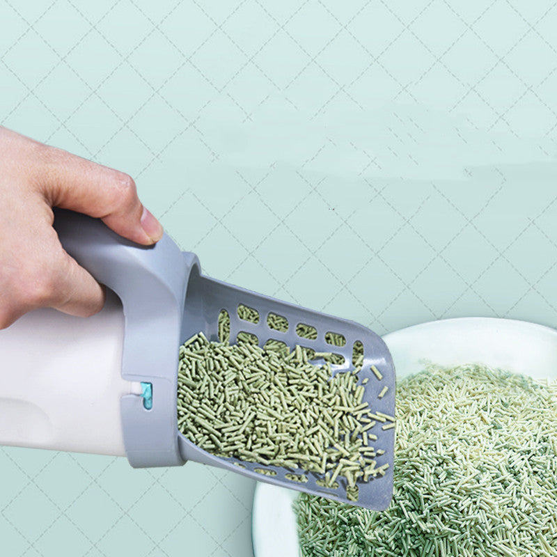 Cat Litter Scoop with Integrated Waste Storage Box – Lazy Shovel Set