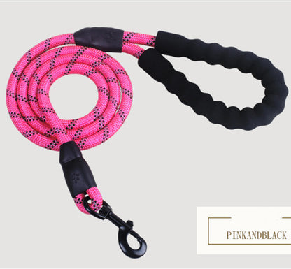 Reflective Nylon Dog Leash – Durable Rope for Small, Medium & Large Dogs, Ideal for Walking & Training