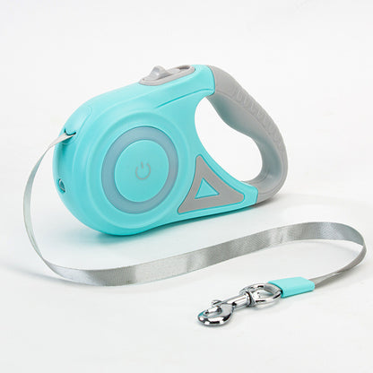 Retractable Dog Leash with Collar – Auto Traction Rope with Spotlight for Small & Medium Dogs