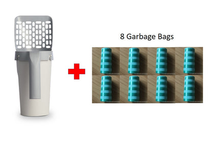 Cat Litter Scoop with Integrated Waste Storage Box – Lazy Shovel Set