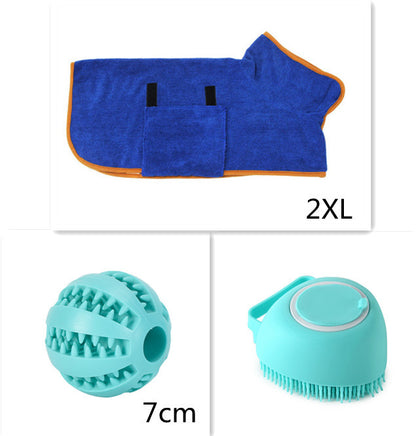 Silicone Pet Bath & Massage Gloves – 2-in-1 Grooming Brush with Shampoo Dispenser for Dogs & Cats