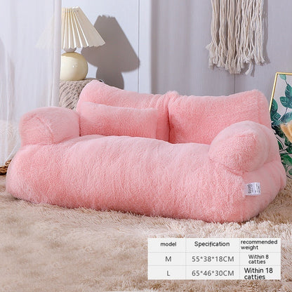 Luxury Plush Cat Bed Sofa – Winter Warm Nest for Cats & Small Dogs, Soft & Cozy Pet Bed