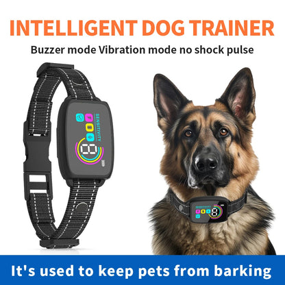 Smart Rechargeable Anti-Bark Dog Collar – HD Display, Waterproof, Bark Control Training Device for All Dog Sizes