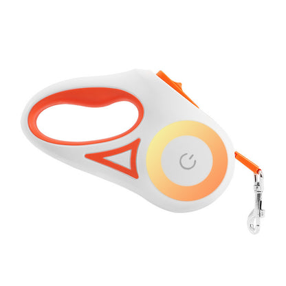 Retractable Dog Leash with Collar – Auto Traction Rope with Spotlight for Small & Medium Dogs