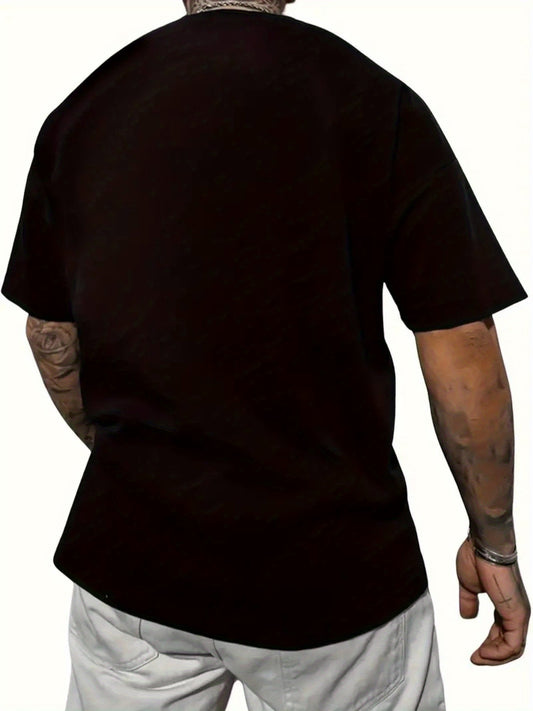 Men's Halloween Ghost & Pumpkin Print Casual Boosch T-Shirt