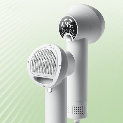 Smart Pet Hair Dryer – Quiet Blow Dryer & Grooming Comb for Dogs & Cats, Safe & Efficient Drying