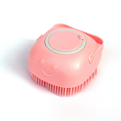Silicone Pet Bath & Massage Gloves – 2-in-1 Grooming Brush with Shampoo Dispenser for Dogs & Cats