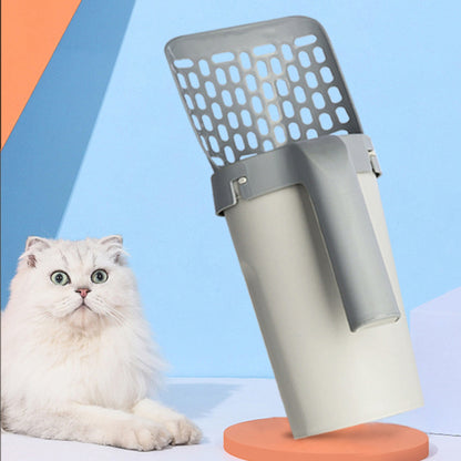 Cat Litter Scoop with Integrated Waste Storage Box – Lazy Shovel Set