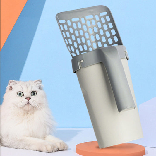 Cat Litter Scoop with Integrated Waste Storage Box – Lazy Shovel Set
