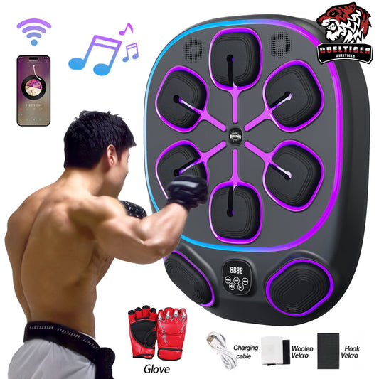 Bluetooth Smart Music Boxing Wall Target – Electronic Hook Punch Trainer for Adults, Wall-Mounted Home Gym Equipment