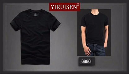 Men's 100% Cotton Solid T-Shirt – Soft, High-Quality O-Neck Short Sleeve Casual Top