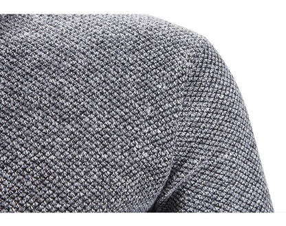 Men’s Warm Half-Zip Turtleneck Sweater – Thick Fleece Knit Pullover for Winter & Spring | Slim Fit Wool Jumper 3XL