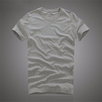 Men's 100% Cotton Solid T-Shirt – Soft, High-Quality O-Neck Short Sleeve Casual Top