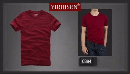 Men's 100% Cotton Solid T-Shirt – Soft, High-Quality O-Neck Short Sleeve Casual Top
