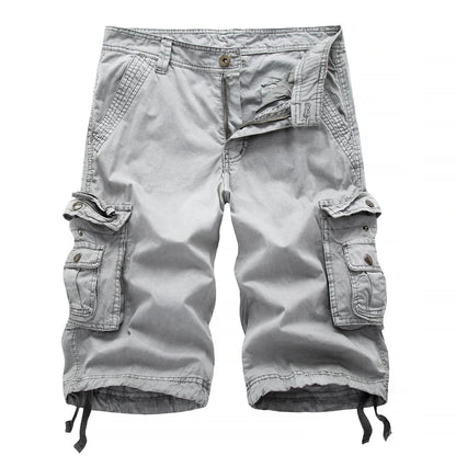 2024 Men’s Summer Cargo Shorts – Military Tactical Style, Multi-Pocket Solid Casual Shorts for Men, Plus Sizes Available