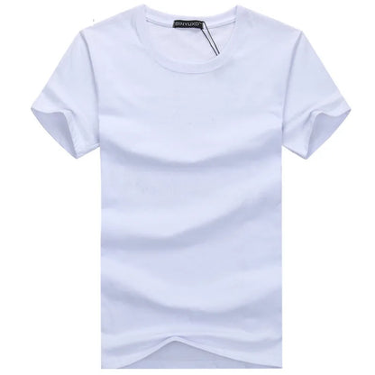 6-Pack 2024 Men's Basic Solid Color Cotton T-Shirts – Minimalist Design, Short Sleeve, Plus Size Options, New Arrival Casual Tees