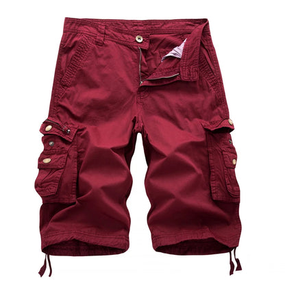 2024 Men’s Summer Cargo Shorts – Military Tactical Style, Multi-Pocket Solid Casual Shorts for Men, Plus Sizes Available