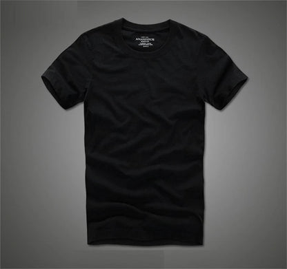 Men's 100% Cotton Solid T-Shirt – Soft, High-Quality O-Neck Short Sleeve Casual Top