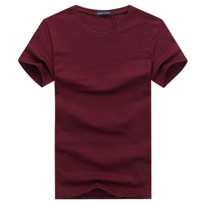 6-Pack 2024 Men's Basic Solid Color Cotton T-Shirts – Minimalist Design, Short Sleeve, Plus Size Options, New Arrival Casual Tees