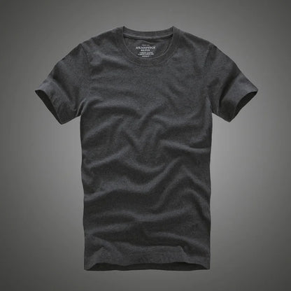 Men's 100% Cotton Solid T-Shirt – Soft, High-Quality O-Neck Short Sleeve Casual Top