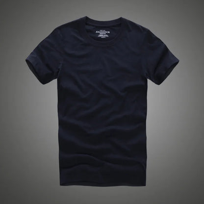Men's 100% Cotton Solid T-Shirt – Soft, High-Quality O-Neck Short Sleeve Casual Top