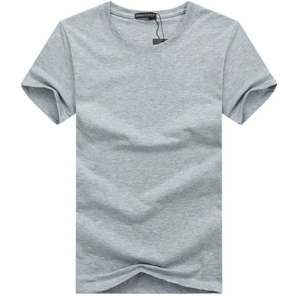 6-Pack 2024 Men's Basic Solid Color Cotton T-Shirts – Minimalist Design, Short Sleeve, Plus Size Options, New Arrival Casual Tees