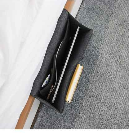 Felt Bedside Hanging Storage Organizer – Sofa, Dorm & Bedroom Caddy for Magazines, CDs, Stationery, Tablets, Phones & More
