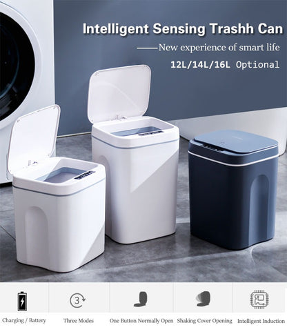 16L Smart Motion Sensor Trash Can – Touchless Automatic Garbage Bin with Lid for Kitchen &amp; Bathroom, Waterproof Electric Wastebasket