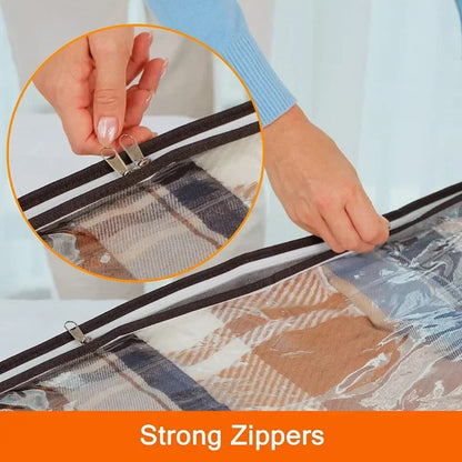 Under-Bed Storage Bag for Foldable Quilts, Clothes Organizer, Dustproof Large Capacity Wardrobe Storage Box