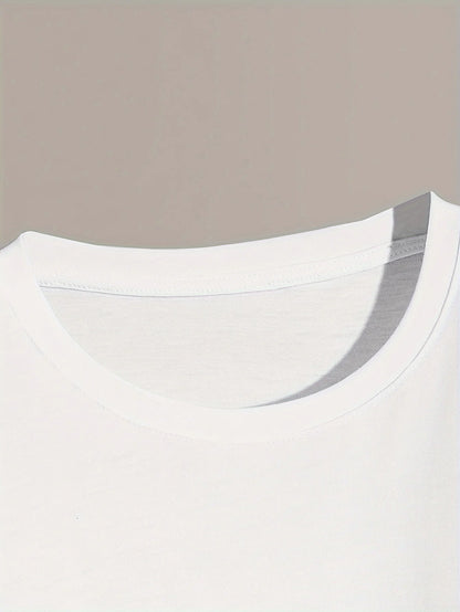 Men’s Summer Casual Crew Neck T-shirt with Unique Geometric Graphic Print — Short Sleeve Outdoor Top