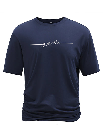 Men’s Summer Casual Crew Neck T-shirt with Unique Geometric Graphic Print — Short Sleeve Outdoor Top