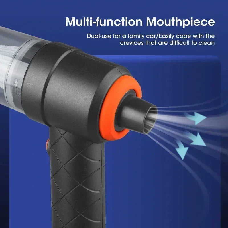 Cordless Handheld Car Vacuum Cleaner – Powerful Suction & Blower, Portable Mini Vacuum for Car and Home Use