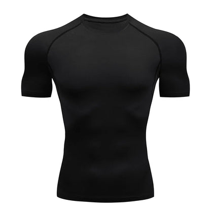 Men's Compression Fitness T-Shirt – Quick-Dry, Tight Fit Sports Top for Running & Gym
